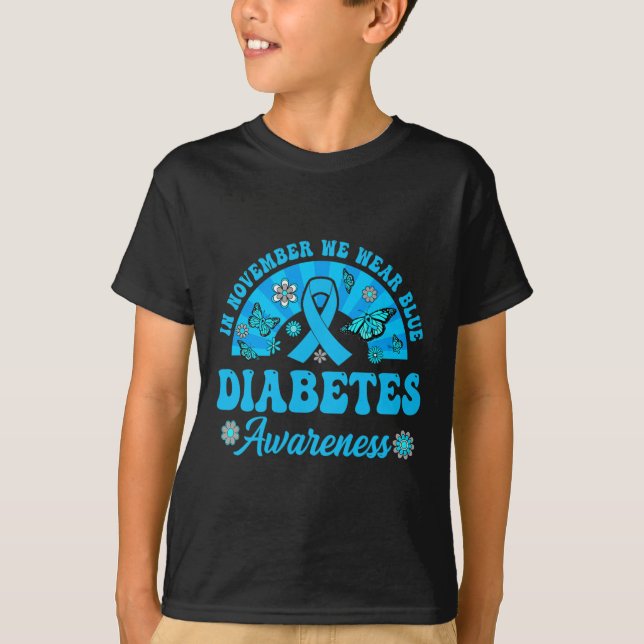 Camiseta Conciencia Sobre La Diabetes En Noviembre Usamos B (Anverso)