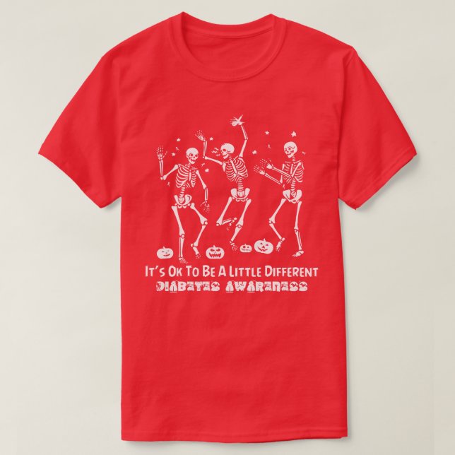 Camiseta Conciencia sobre la diabetes Es aceptable ser un p (Diseño del anverso)