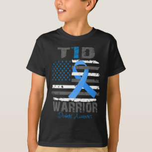 Camiseta Conciencia sobre la diabetes mundial Cinta azul T1