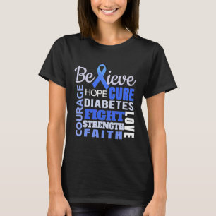 Camiseta Conciencia sobre la diabetes Palabra de la banda a