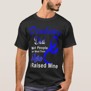 Camiseta Conciencia sobre la diabetes papá Cinta azul tipo