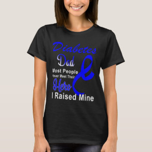 Camiseta Conciencia sobre la diabetes papá Cinta azul tipo