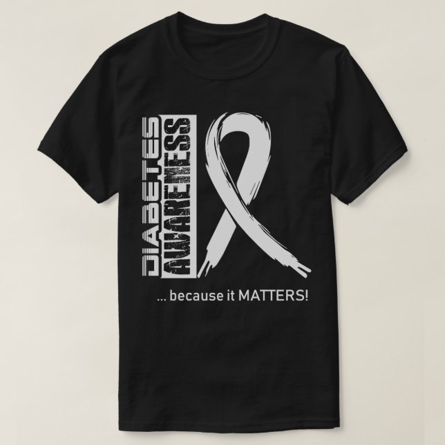 Camiseta Conciencia sobre la diabetes porque importa en est (Diseño del anverso)
