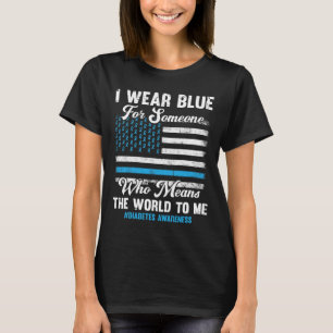 Camiseta Conciencia sobre la diabetes T1d Apoya la bandera 