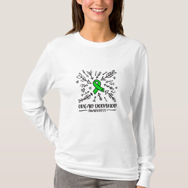 Camiseta Conciencia sobre la donación de órganos, donante d (Anverso)