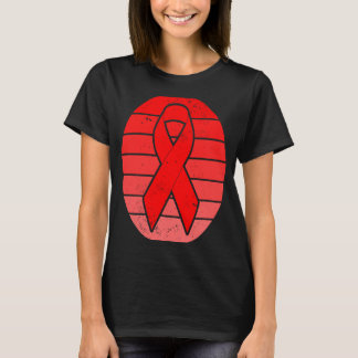 Camiseta Conciencia sobre la enfermedad cardíaca Cinta roja