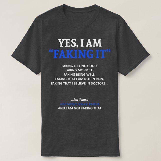 Camiseta Conciencia sobre la enfermedad de Huntingtons Lo E (Diseño del anverso)