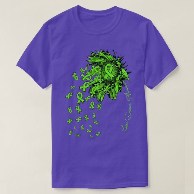 Camiseta Conciencia sobre la enfermedad de Lyme Flores de c (Diseño del anverso)