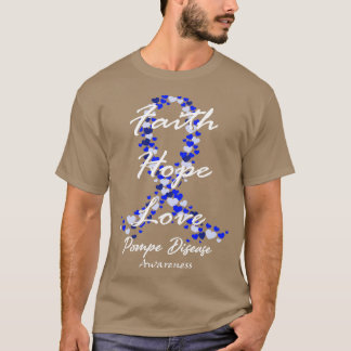 Camiseta Conciencia sobre la enfermedad de Pompe Fe Esperan
