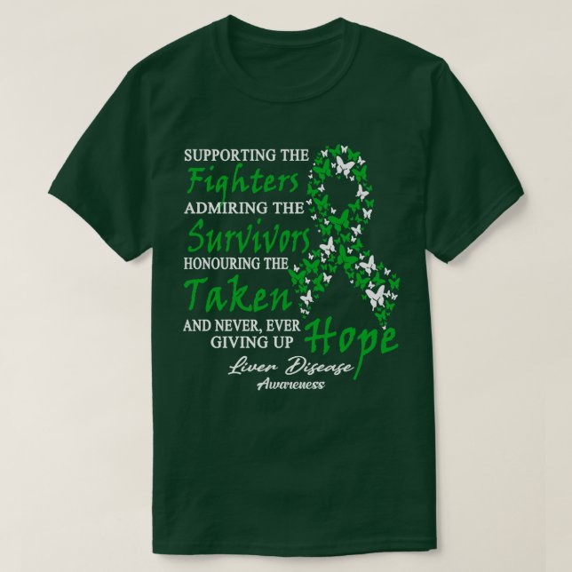 Camiseta Conciencia sobre la enfermedad hepática en apoyo d (Diseño del anverso)