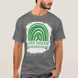 Camiseta Conciencia sobre la enfermedad hepática Rib verde