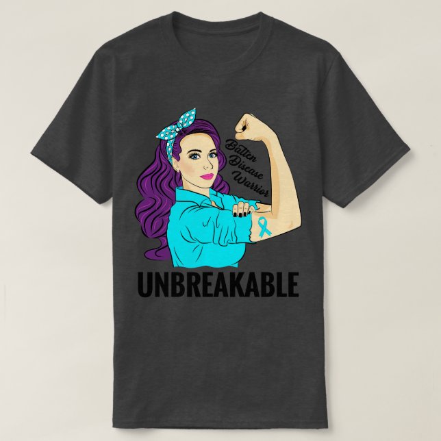 Camiseta Conciencia sobre la enfermedad por Batten Cinta Ve (Diseño del anverso)