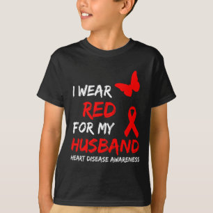 Camiseta Conciencia sobre la enfermedad que uso de rojo par