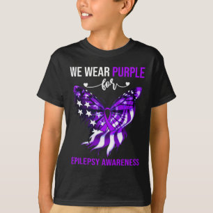 Camiseta Conciencia sobre la epilepsia 4 de julio Mariposa 