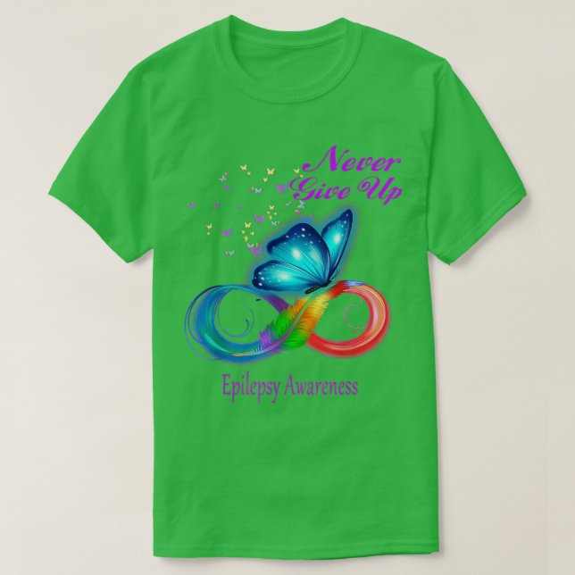 Camiseta Conciencia sobre la epilepsia de la mariposa (Diseño del anverso)
