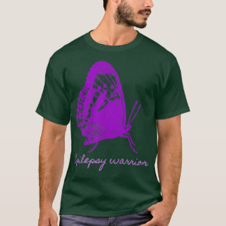 Camiseta Conciencia sobre la epilepsia de la mariposa morad
