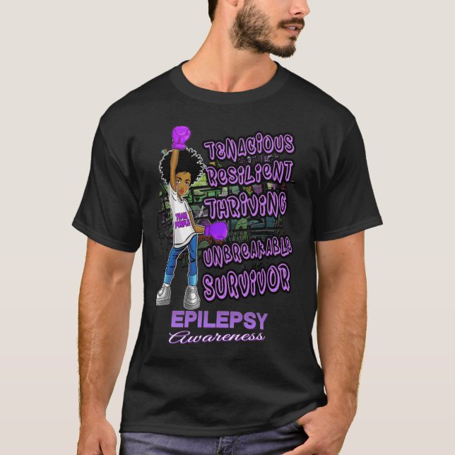 Camiseta Conciencia sobre la epilepsia Melanin Mujeres negr (Anverso)