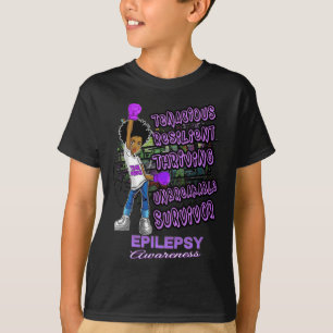 Camiseta Conciencia sobre la epilepsia Melanin Mujeres negr