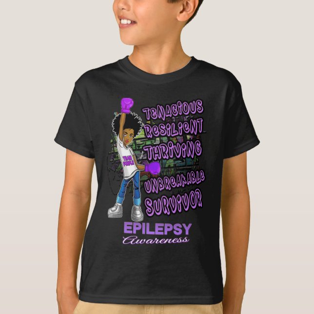 Camiseta Conciencia sobre la epilepsia Melanin Mujeres negr (Anverso)