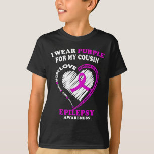 Camiseta Conciencia sobre la epilepsia - Uso morado para mi
