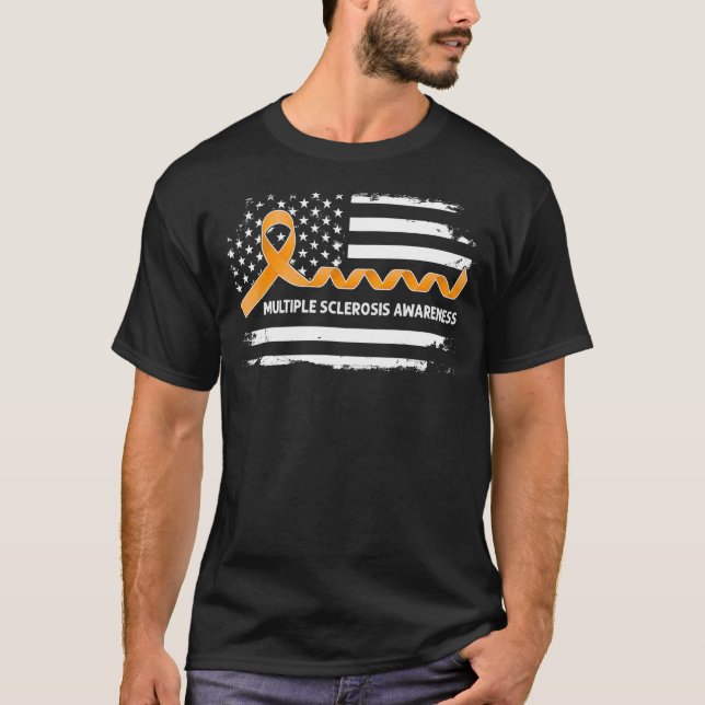 Camiseta Conciencia sobre la esclerosis múltiple Bandera es (Anverso)