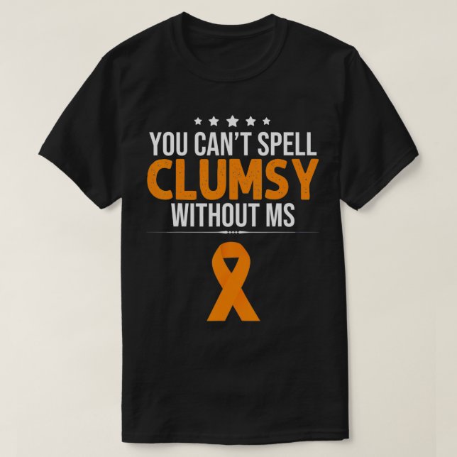 Camiseta Conciencia sobre la esclerosis múltiple de forma t (Diseño del anverso)