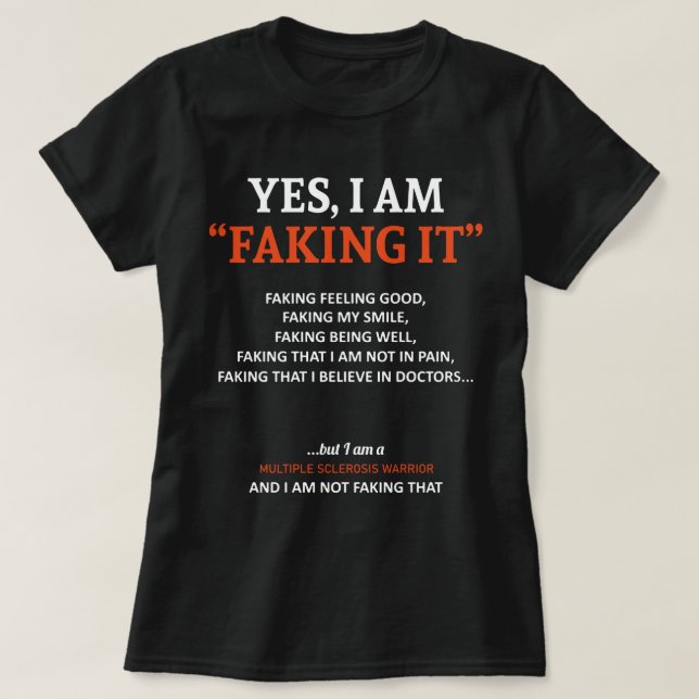 Camiseta Conciencia sobre la esclerosis múltiple que estoy  (Diseño del anverso)