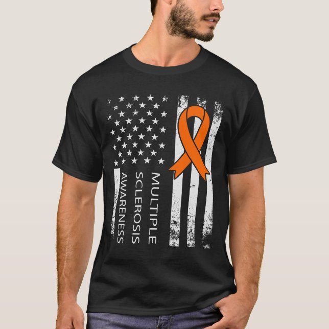 Camiseta Conciencia sobre la esclerosis múltiple Retro de b (Anverso)