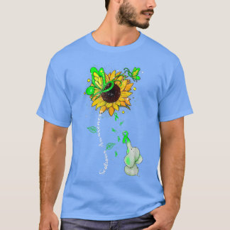 Camiseta Conciencia sobre la escoliosis Elefante de girasol