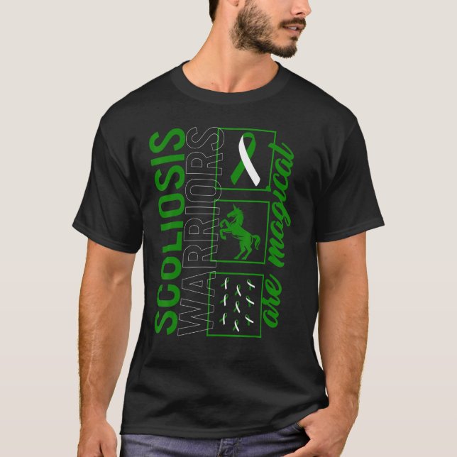 Camiseta Conciencia sobre la escoliosis Los Guerreros de la (Anverso)