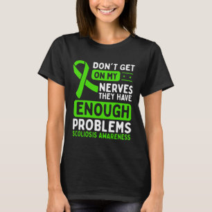 Camiseta Conciencia sobre la escoliosis Nervios Cinta verde