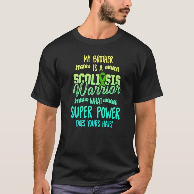 Camiseta Conciencia sobre la escoliosis Sobreviviente de Gu (Anverso)