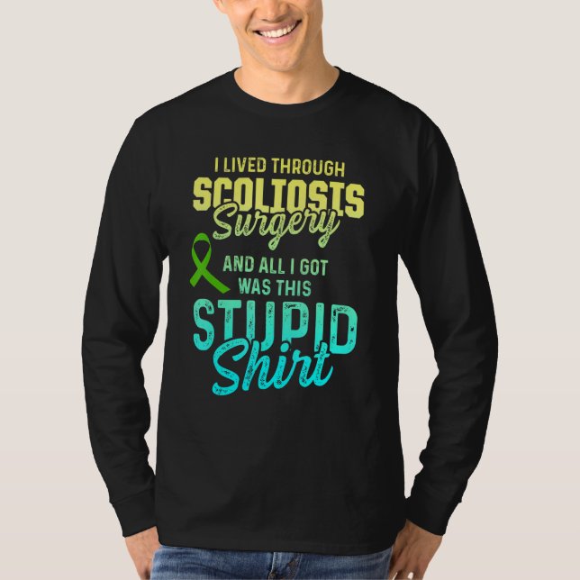 Camiseta Conciencia sobre la escoliosis Sobreviviente de Gu (Anverso)