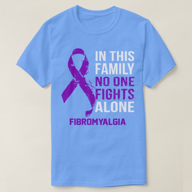 Camiseta Conciencia sobre la Fibromialgia Nadie lucha solo  (Diseño del anverso)
