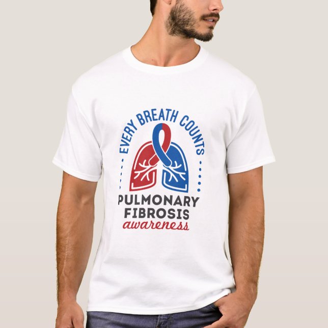 Camiseta Conciencia sobre la Fibrosis Pulmonar Cada Respira (Anverso)