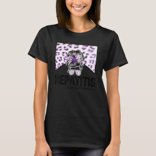 Camiseta Conciencia sobre la hepatitis Vaquero Cuero Desord