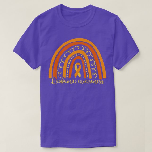 Camiseta Conciencia sobre la leucemia Boho Arcoiris I (Diseño del anverso)