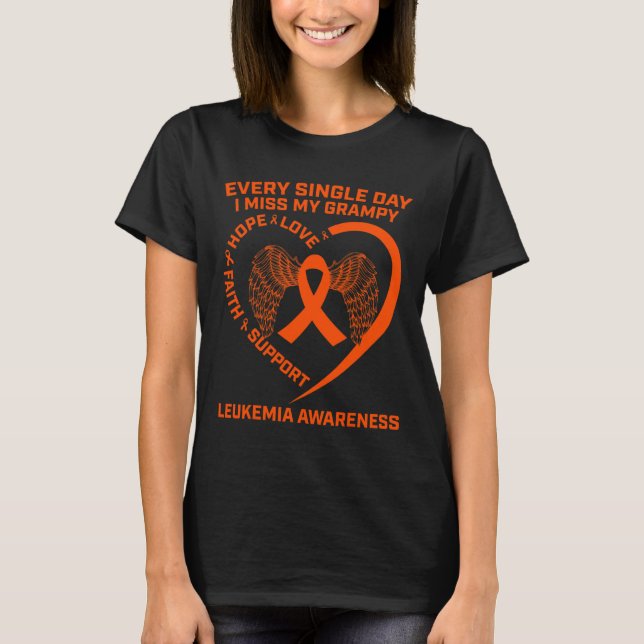Camiseta Conciencia sobre la leucemia cardíaca de la cinta  (Anverso)