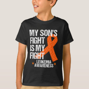 Camiseta Conciencia sobre la leucemia hijo lucha contra reg