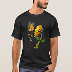 Camiseta Conciencia sobre la leucemia Mariposa de girasol 2