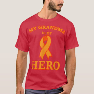 Camiseta Conciencia sobre la leucemia Mi abuela es mi apoyo