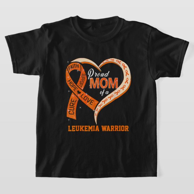 Camiseta Conciencia Sobre La Leucemia Orgullosa Mamá De Un  (Distribución)