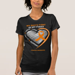 Camiseta Conciencia sobre la leucemia Papi Hombres Mujeres 