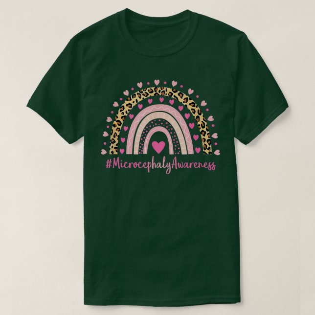 Camiseta Conciencia sobre la microcefalia Arcoiris del leop (Diseño del anverso)