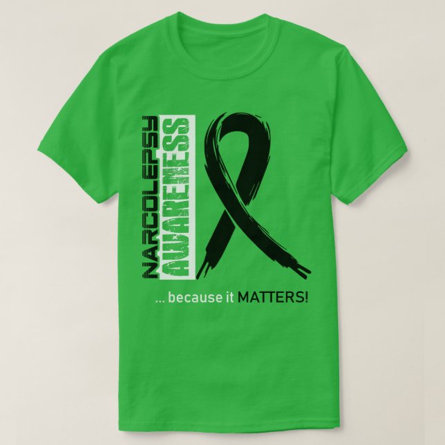 Camiseta Conciencia sobre la Narcolepsia Porque Importa En  (Diseño del anverso)
