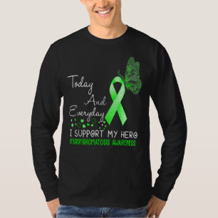 Camiseta Conciencia sobre la neurofibromatosis Apoyo mi tra