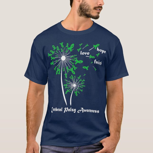 Camiseta Conciencia sobre la parálisis cerebral Amor Espera (Anverso)