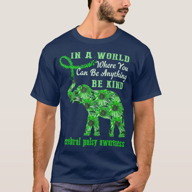 Camiseta Conciencia sobre la parálisis cerebral Elefante de (Anverso)