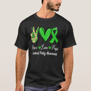 Camiseta Conciencia sobre la parálisis cerebral Paz Amor Es