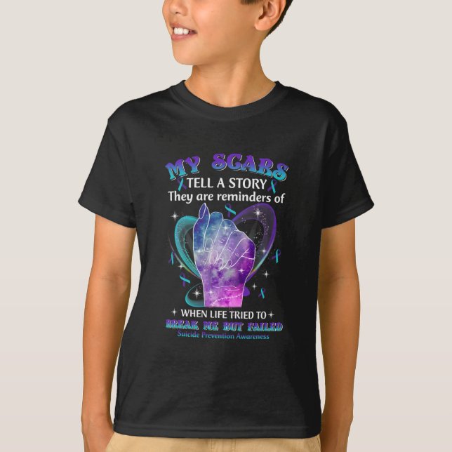 Camiseta Conciencia sobre la prevención del suicidio en mis (Anverso)